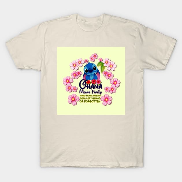 Family Ohana Stitch T-Shirt by PyGeek